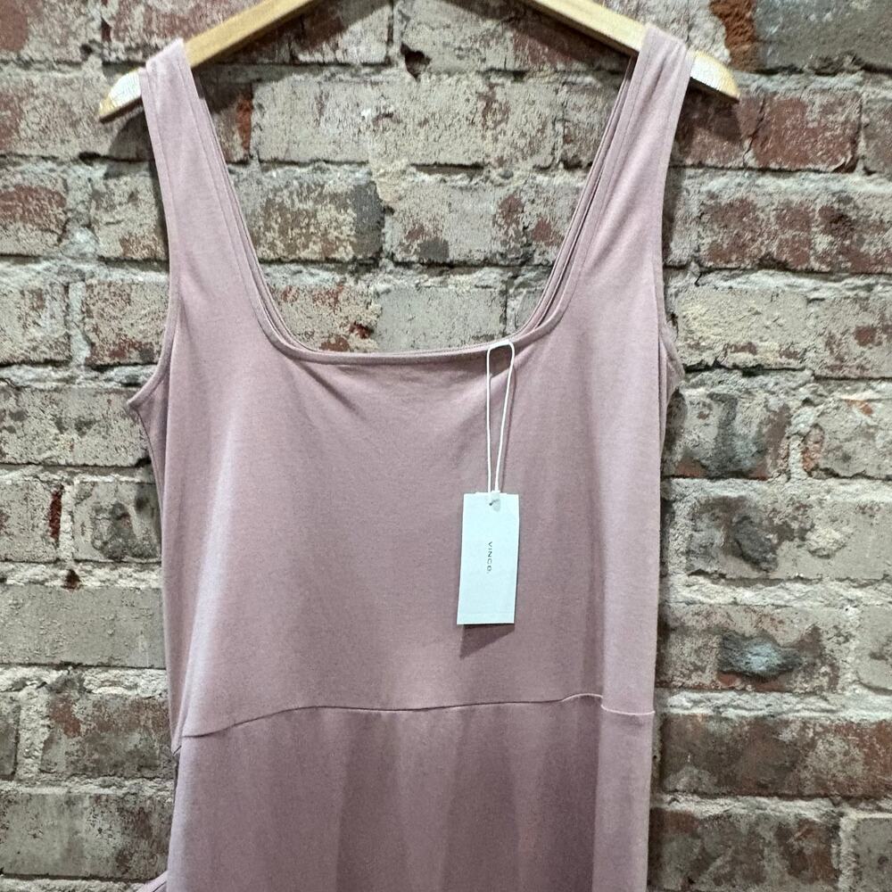 Vince‎ Belted Square Neck Soft Cotton Midi Dress in Pink Size Small - Picture 5 of 10